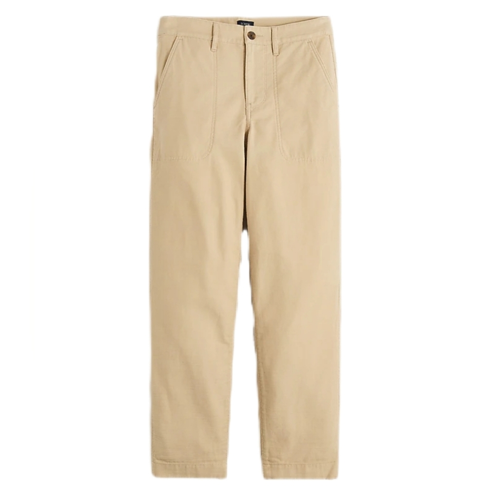 J. Crew Factory Beige Straight-Leg Chino Pants